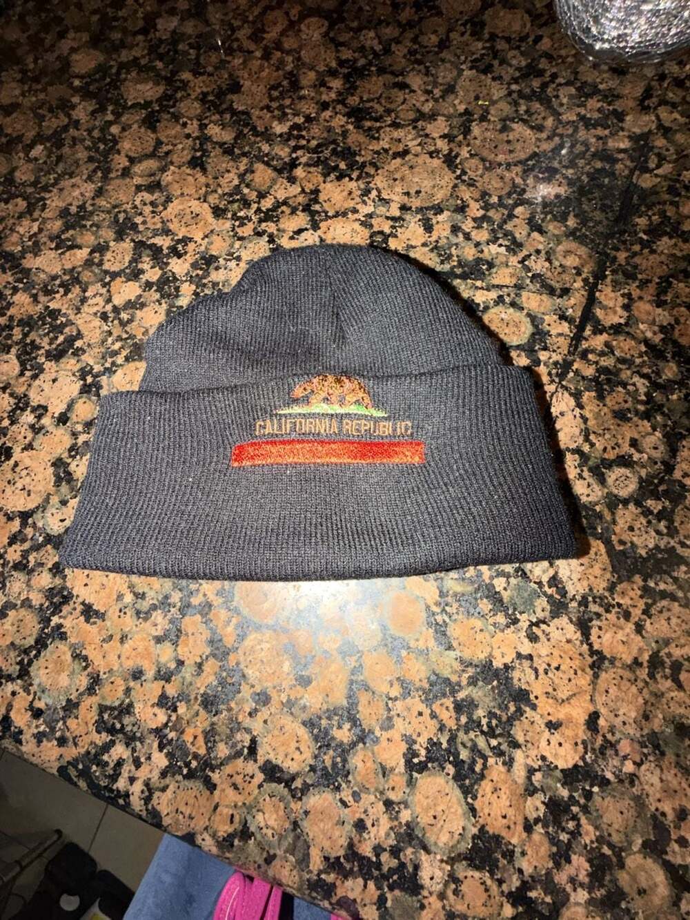LA Hearts California Republic Embroidered Cuffed Beanie Hat